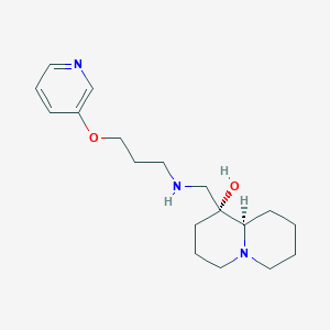 molecular formula C18H29N3O2 B4000425 (1R,9aR)-1-({[3-(pyridin-3-yloxy)propyl]amino}methyl)octahydro-2H-quinolizin-1-ol 