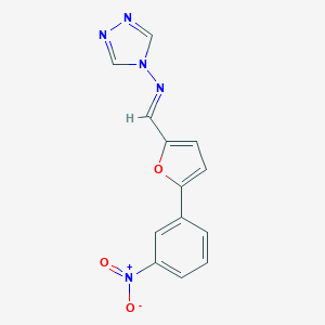 molecular formula C13H9N5O3 B400044 4-{[(5-{3-nitrophenyl}-2-furyl)methylene]amino}-4H-1,2,4-triazole 