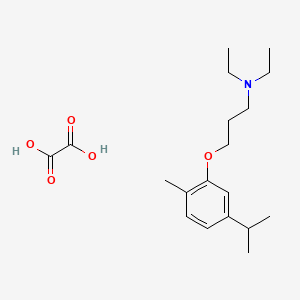 N,N-diethyl-3-(2-methyl-5-propan-2-ylphenoxy)propan-1-amine;oxalic acid