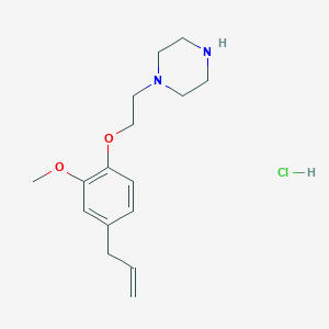 1-[2-(2-Methoxy-4-prop-2-enylphenoxy)ethyl]piperazine;hydrochloride