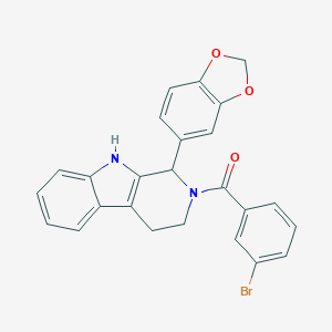 [1-(1,3-benzodioxol-5-yl)-1,3,4,9-tetrahydro-2H-beta-carbolin-2-yl](3-bromophenyl)methanone