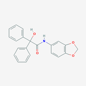 molecular formula C21H17NO4 B400050 N-(1,3-benzodioxol-5-yl)-2-hydroxy-2,2-diphenylacetamide 