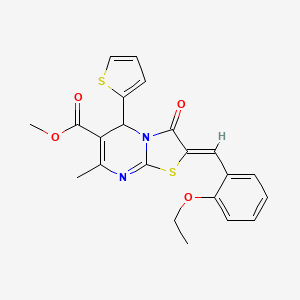 methyl 2-(2-ethoxybenzylidene)-7-methyl-3-oxo-5-(2-thienyl)-2,3-dihydro-5H-[1,3]thiazolo[3,2-a]pyrimidine-6-carboxylate