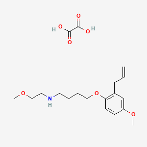 molecular formula C19H29NO7 B4000521 N-(2-methoxyethyl)-4-(4-methoxy-2-prop-2-enylphenoxy)butan-1-amine;oxalic acid 