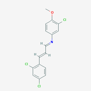 molecular formula C16H12Cl3NO B400053 N-(3-chloro-4-methoxyphenyl)-N-[3-(2,4-dichlorophenyl)-2-propenylidene]amine 