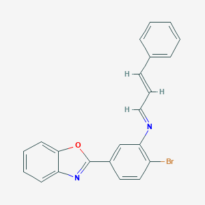 molecular formula C22H15BrN2O B400054 N-[5-(1,3-benzoxazol-2-yl)-2-bromophenyl]-N-(3-phenyl-2-propenylidene)amine 