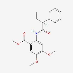 molecular formula C20H23NO5 B4000546 methyl 4,5-dimethoxy-2-[(2-phenylbutanoyl)amino]benzoate 