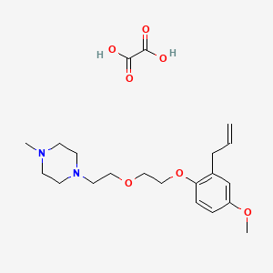 molecular formula C21H32N2O7 B4000553 1-[2-[2-(4-Methoxy-2-prop-2-enylphenoxy)ethoxy]ethyl]-4-methylpiperazine;oxalic acid 