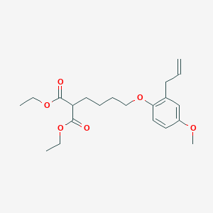 molecular formula C21H30O6 B4000564 Diethyl 2-[4-(4-methoxy-2-prop-2-enylphenoxy)butyl]propanedioate 