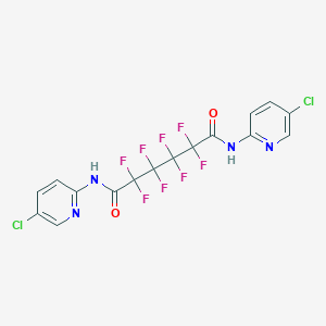 molecular formula C16H8Cl2F8N4O2 B400058 N~1~,N~6~-bis(5-chloro-2-pyridinyl)-2,2,3,3,4,4,5,5-octafluorohexanediamide 