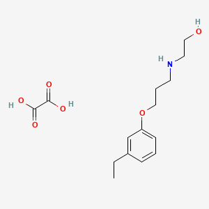 2-[3-(3-Ethylphenoxy)propylamino]ethanol;oxalic acid