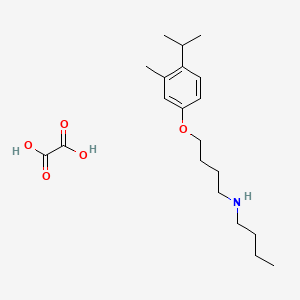 N-butyl-4-(3-methyl-4-propan-2-ylphenoxy)butan-1-amine;oxalic acid