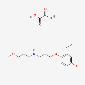 molecular formula C19H29NO7 B4000652 3-methoxy-N-[3-(4-methoxy-2-prop-2-enylphenoxy)propyl]propan-1-amine;oxalic acid 