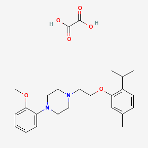 1-(2-Methoxyphenyl)-4-[2-(5-methyl-2-propan-2-ylphenoxy)ethyl]piperazine;oxalic acid