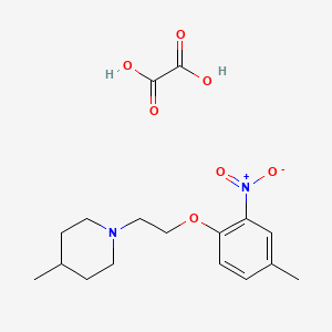 molecular formula C17H24N2O7 B4000666 4-Methyl-1-[2-(4-methyl-2-nitrophenoxy)ethyl]piperidine;oxalic acid 