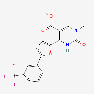 methyl 1,6-dimethyl-2-oxo-4-{5-[3-(trifluoromethyl)phenyl]-2-furyl}-1,2,3,4-tetrahydro-5-pyrimidinecarboxylate