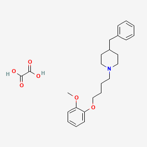 molecular formula C25H33NO6 B4000693 4-Benzyl-1-[4-(2-methoxyphenoxy)butyl]piperidine;oxalic acid 