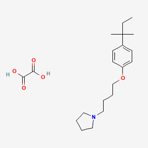 1-[4-[4-(2-Methylbutan-2-yl)phenoxy]butyl]pyrrolidine;oxalic acid