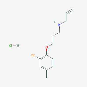 molecular formula C13H19BrClNO B4000712 N-[3-(2-bromo-4-methylphenoxy)propyl]-2-propen-1-amine hydrochloride 