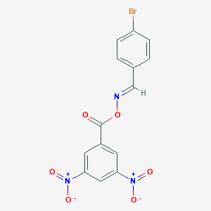 molecular formula C14H8BrN3O6 B400072 4-bromobenzaldehyde O-{3,5-bisnitrobenzoyl}oxime 