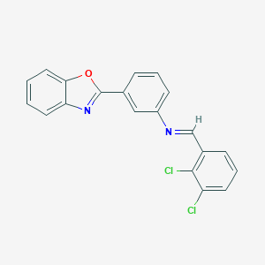 molecular formula C20H12Cl2N2O B400074 3-(1,3-benzoxazol-2-yl)-N-(2,3-dichlorobenzylidene)aniline 