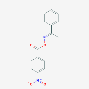 molecular formula C15H12N2O4 B400075 1-phenylethanone O-{4-nitrobenzoyl}oxime 