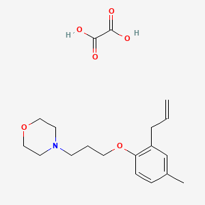 molecular formula C19H27NO6 B4000750 4-[3-(4-Methyl-2-prop-2-enylphenoxy)propyl]morpholine;oxalic acid 