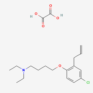 4-(4-chloro-2-prop-2-enylphenoxy)-N,N-diethylbutan-1-amine;oxalic acid