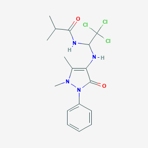 2-methyl-N-{2,2,2-trichloro-1-[(1,5-dimethyl-3-oxo-2-phenyl-2,3-dihydro-1H-pyrazol-4-yl)amino]ethyl}propanamide