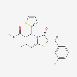 methyl 2-(3-chlorobenzylidene)-7-methyl-3-oxo-5-(2-thienyl)-2,3-dihydro-5H-[1,3]thiazolo[3,2-a]pyrimidine-6-carboxylate