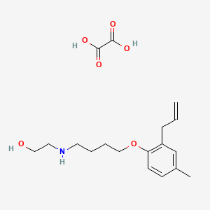 molecular formula C18H27NO6 B4000778 2-[4-(4-Methyl-2-prop-2-enylphenoxy)butylamino]ethanol;oxalic acid 