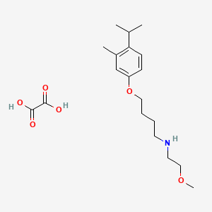 N-(2-methoxyethyl)-4-(3-methyl-4-propan-2-ylphenoxy)butan-1-amine;oxalic acid