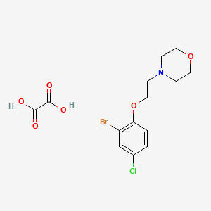 4-[2-(2-Bromo-4-chlorophenoxy)ethyl]morpholine;oxalic acid