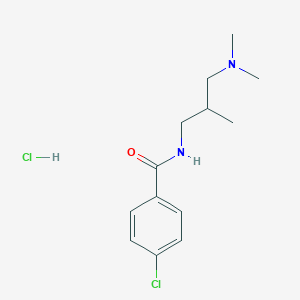 molecular formula C13H20Cl2N2O B4000828 4-chloro-N-[3-(dimethylamino)-2-methylpropyl]benzamide;hydrochloride 