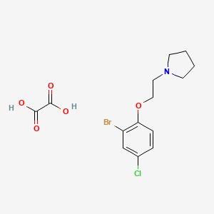 1-[2-(2-Bromo-4-chlorophenoxy)ethyl]pyrrolidine;oxalic acid