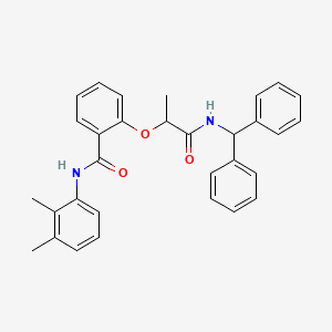 molecular formula C31H30N2O3 B4000850 N-(2,3-dimethylphenyl)-2-{2-[(diphenylmethyl)amino]-1-methyl-2-oxoethoxy}benzamide 