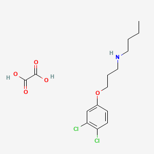 N-[3-(3,4-dichlorophenoxy)propyl]butan-1-amine;oxalic acid