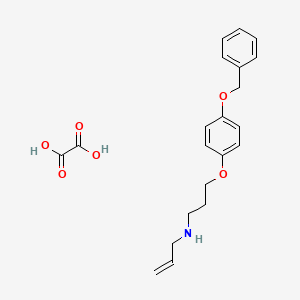 molecular formula C21H25NO6 B4000866 oxalic acid;3-(4-phenylmethoxyphenoxy)-N-prop-2-enylpropan-1-amine 