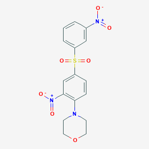 molecular formula C16H15N3O7S B400087 4-[2-Nitro-4-({3-nitrophenyl}sulfonyl)phenyl]morpholine 