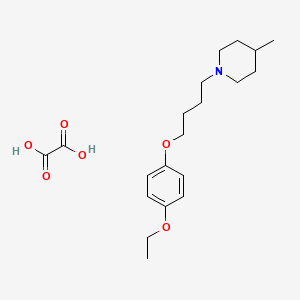 molecular formula C20H31NO6 B4000872 1-[4-(4-Ethoxyphenoxy)butyl]-4-methylpiperidine;oxalic acid 