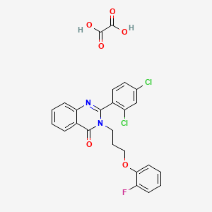 molecular formula C25H19Cl2FN2O6 B4000878 2-(2,4-dichlorophenyl)-3-[3-(2-fluorophenoxy)propyl]-4(3H)-quinazolinone oxalate 