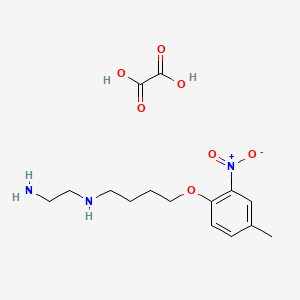 molecular formula C15H23N3O7 B4000884 N'-[4-(4-methyl-2-nitrophenoxy)butyl]ethane-1,2-diamine;oxalic acid 