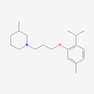 molecular formula C19H31NO B4000891 3-Methyl-1-[3-(5-methyl-2-propan-2-ylphenoxy)propyl]piperidine 