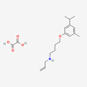 4-(3-methyl-5-propan-2-ylphenoxy)-N-prop-2-enylbutan-1-amine;oxalic acid