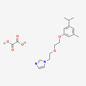 1-[2-[2-(3-Methyl-5-propan-2-ylphenoxy)ethoxy]ethyl]imidazole;oxalic acid