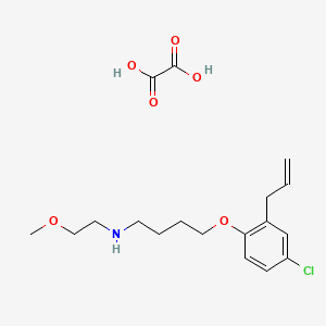 4-(4-chloro-2-prop-2-enylphenoxy)-N-(2-methoxyethyl)butan-1-amine;oxalic acid