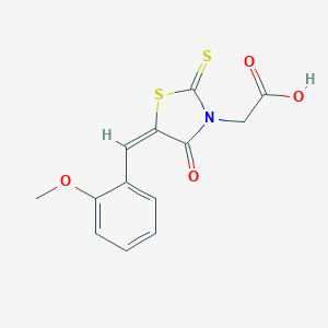 molecular formula C13H11NO4S2 B400091 [5-(2-Methoxy-benzylidene)-4-oxo-2-thioxo-thiazolidin-3-yl]-acetic acid 