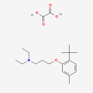 molecular formula C20H33NO5 B4000910 3-(2-tert-butyl-5-methylphenoxy)-N,N-diethylpropan-1-amine;oxalic acid 