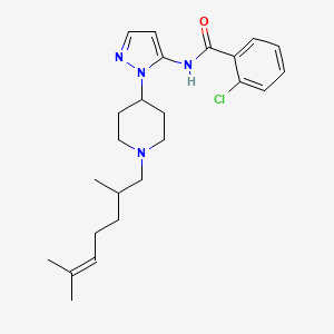 2-chloro-N-{1-[1-(2,6-dimethyl-5-hepten-1-yl)-4-piperidinyl]-1H-pyrazol-5-yl}benzamide