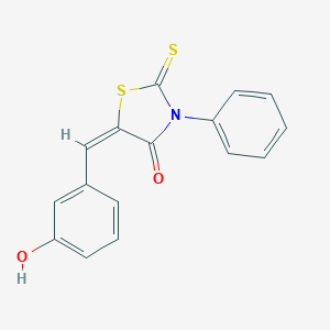 molecular formula C16H11NO2S2 B400093 (5E)-5-(3-hydroxybenzylidene)-3-phenyl-2-thioxo-1,3-thiazolidin-4-one 
